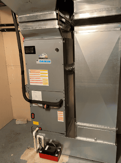 Installation Daikin — conduits galvanisés