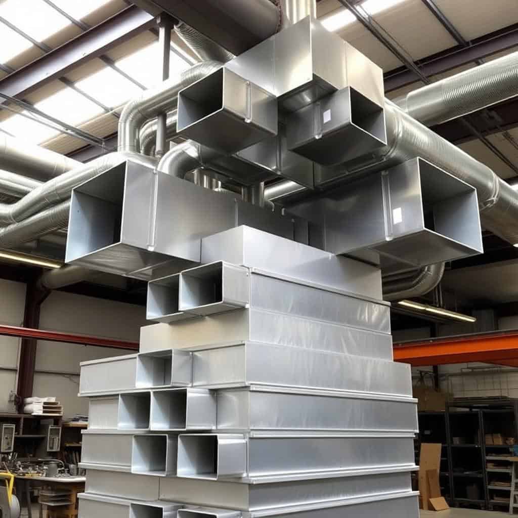 Système de ventilation industriel en aluminium pour une meilleure qualité de l'air intérieur. Concep.